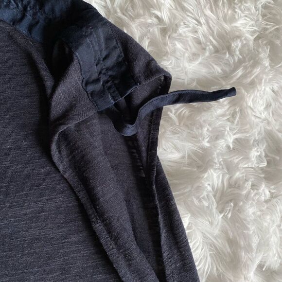 Weekend Linen Blend Too Blue Sleeveless MISSING STRING Size XL Lightweight - Picture 6 of 9